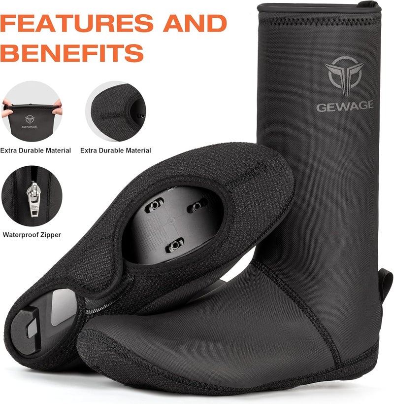 GEWAGE Cycling Shoe Covers -Warm Bike Shoe Covers - Windproof Mountain Road Cycling Overshoes - Cycling Shoe Cover for Men Women - Image 5
